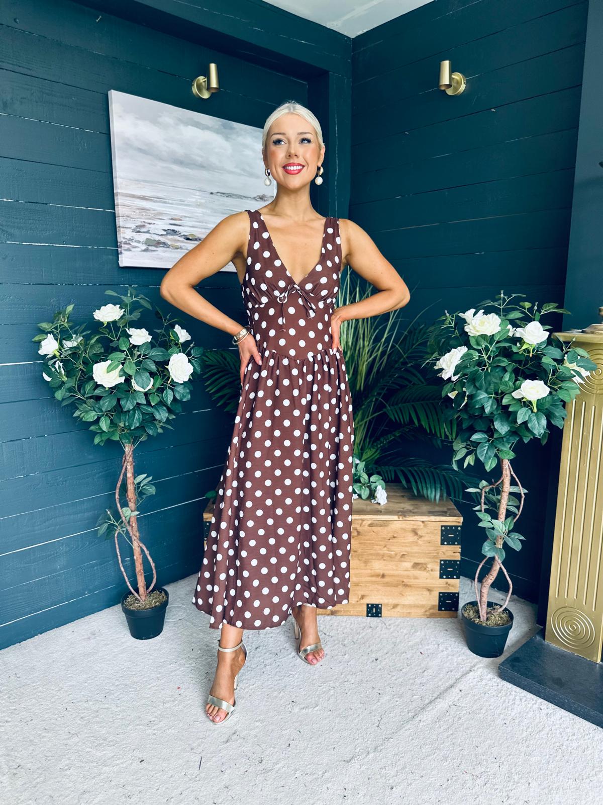 Jordyn Banded Midi Dress Coco