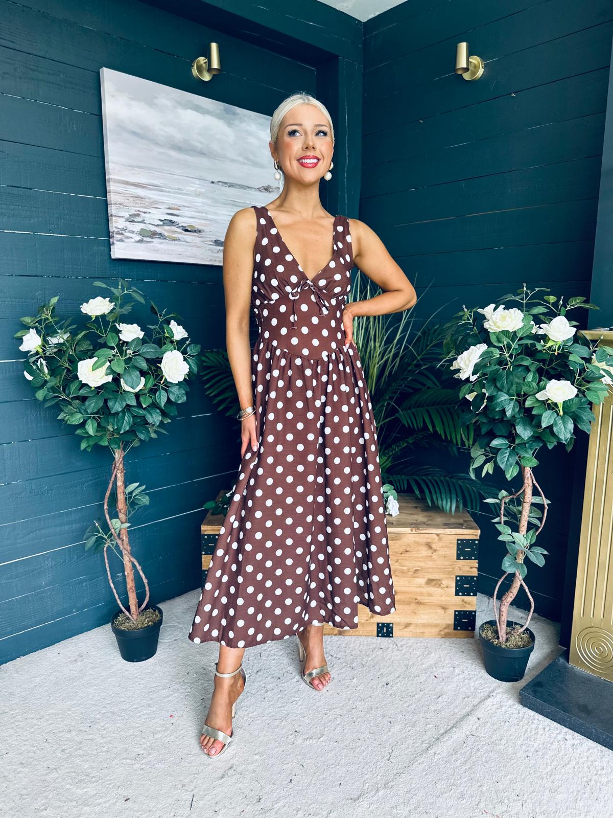 Jordyn Banded Midi Dress Coco
