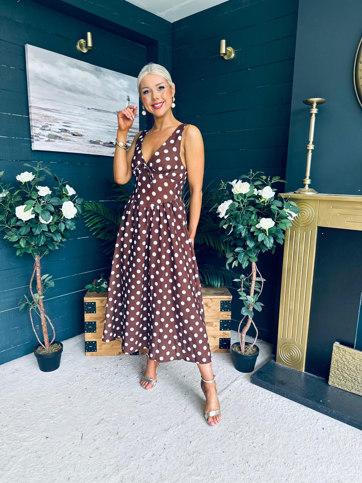 Jordyn Banded Midi Dress Coco