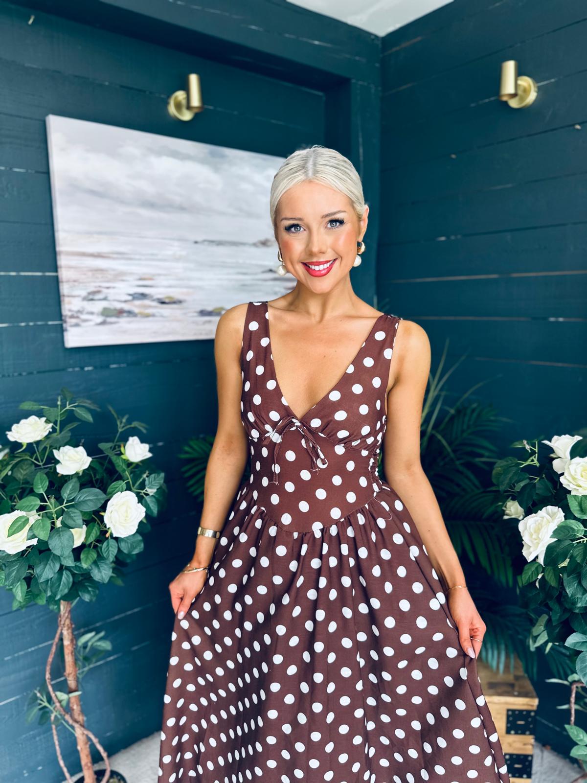Jordyn Banded Midi Dress Coco