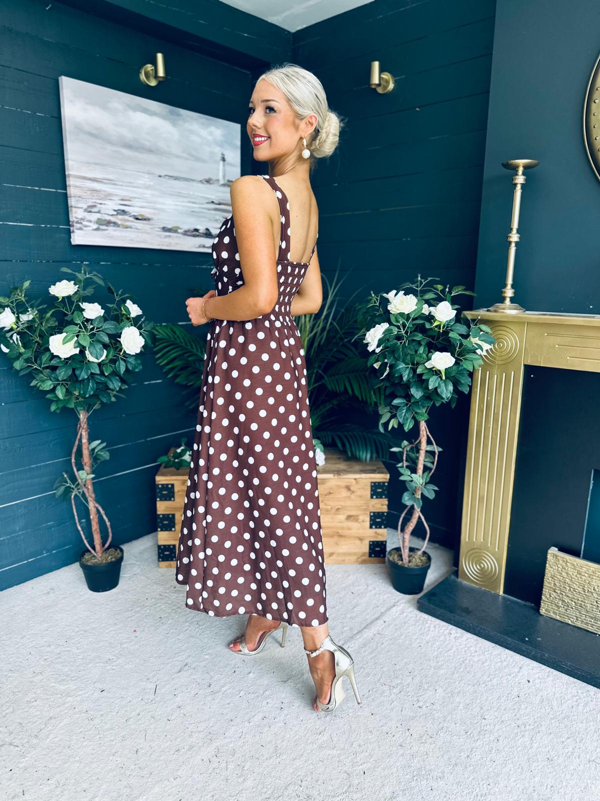 Jordyn Banded Midi Dress Coco