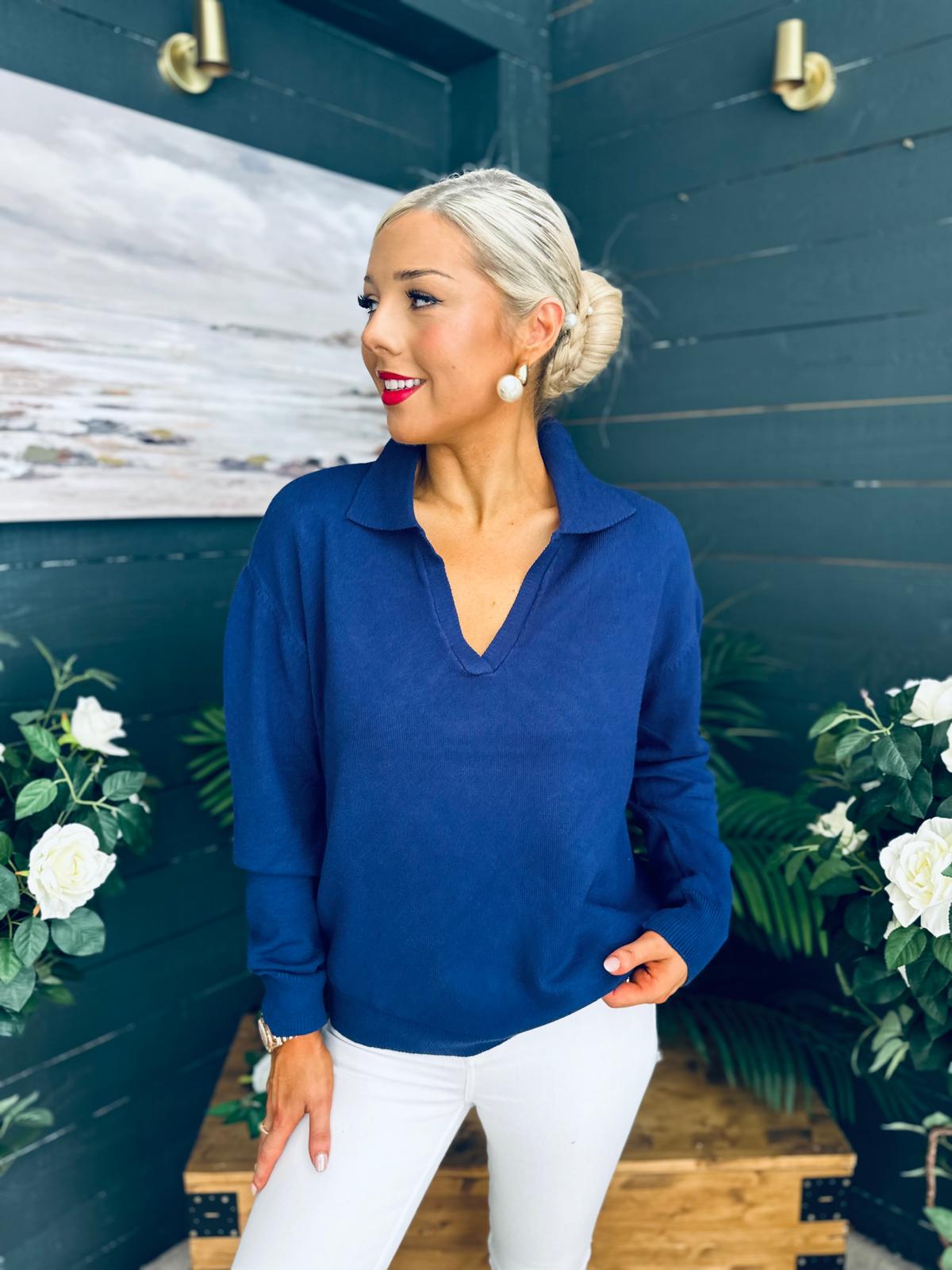 Dayton Soft Knit Jumper Navy