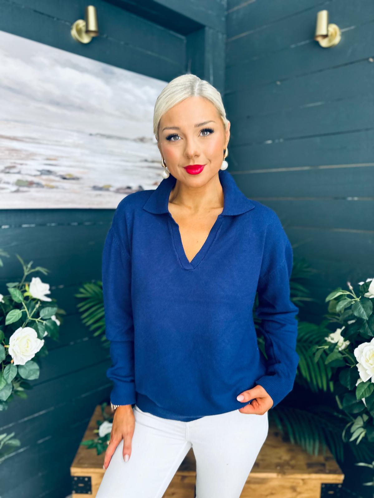 Dayton Soft Knit Jumper Navy