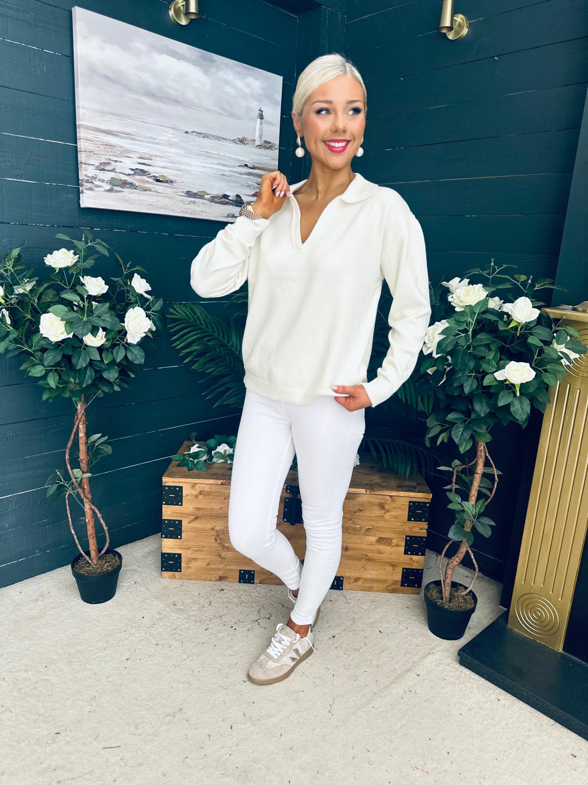 Dayton Soft Knit Jumper Cream
