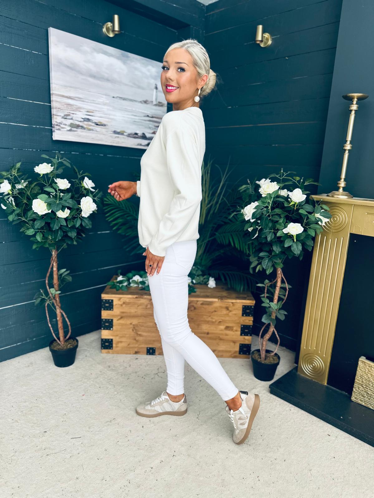 Dayton Soft Knit Jumper Cream