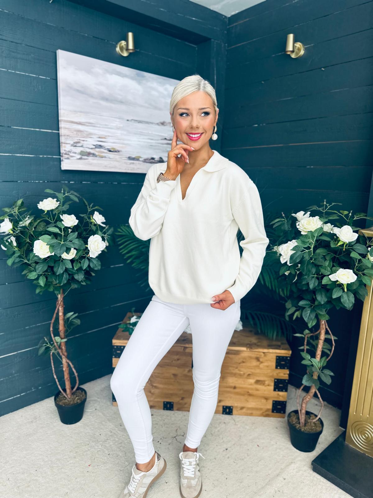 Dayton Soft Knit Jumper Cream