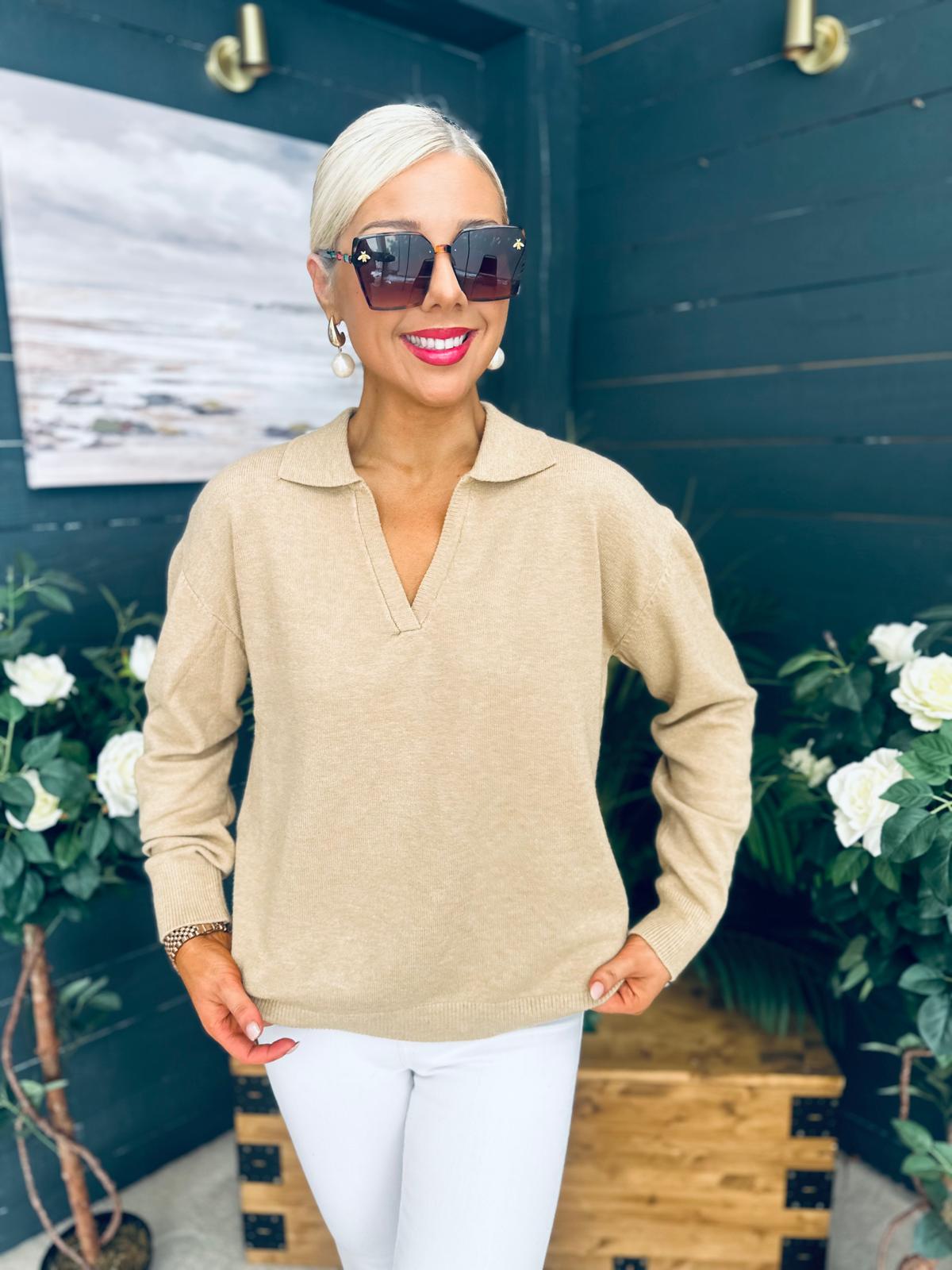 Dayton Soft Knit Jumper Beige