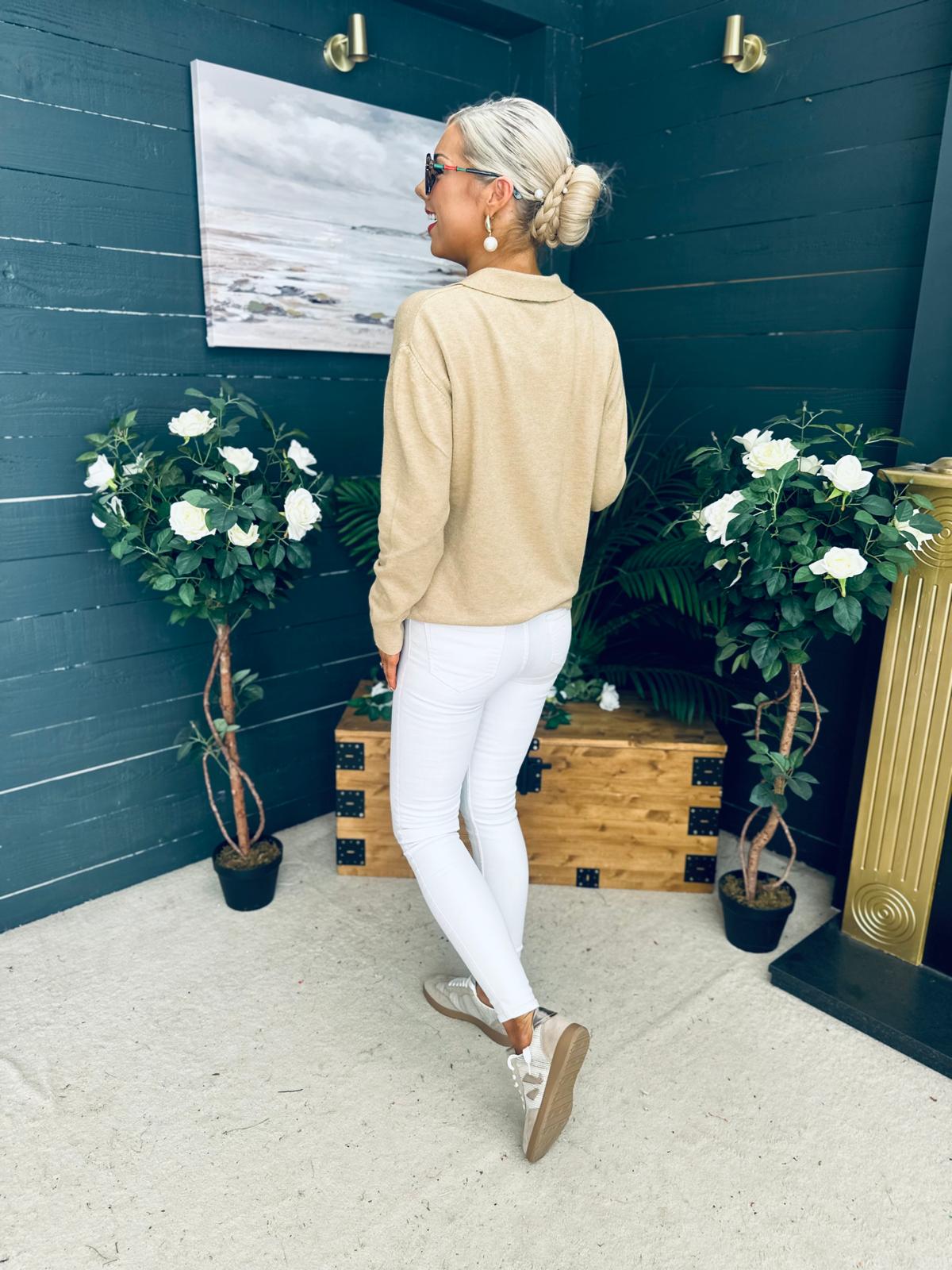 Dayton Soft Knit Jumper Beige