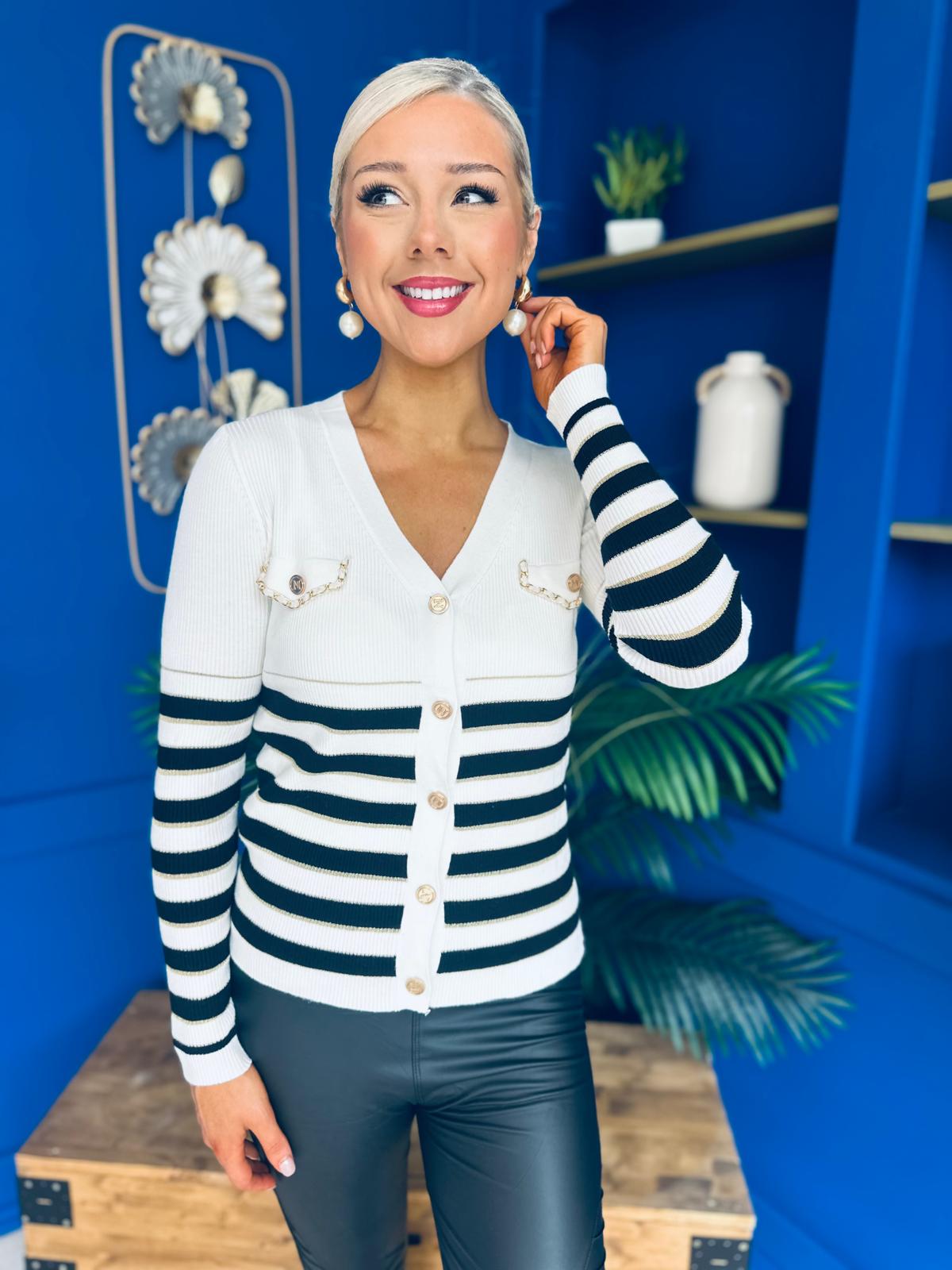 Jess Detailed Cardi Cream