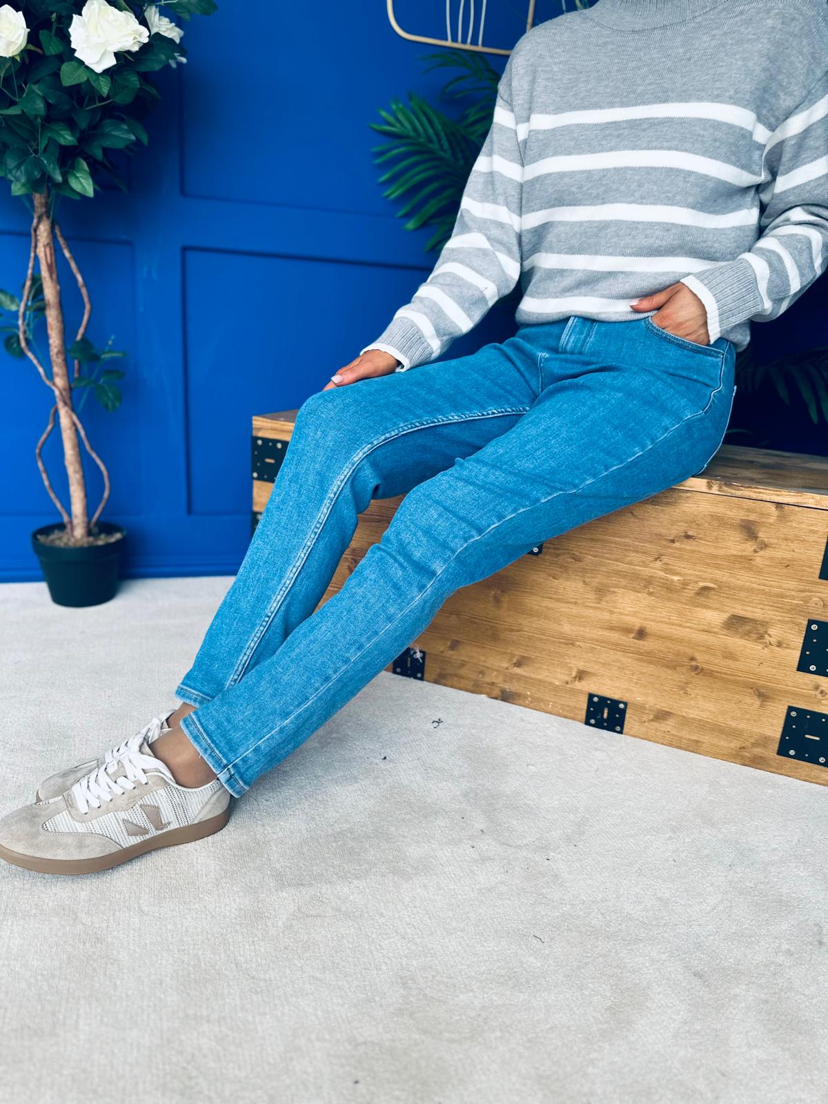 Kile Mom Fit Jeans Blue