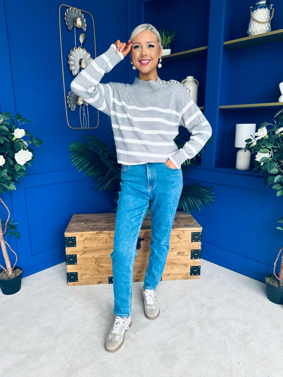 Kile Mom Fit Jeans Blue