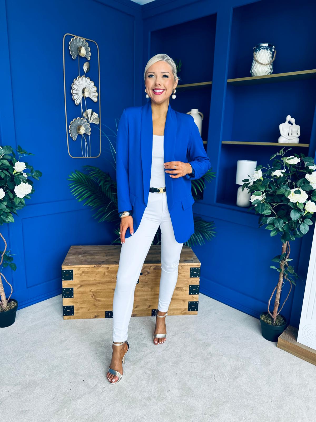 Sammy Detailed Blazer Cobalt