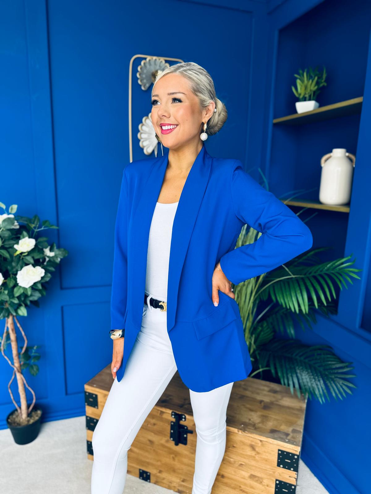 Sammy Detailed Blazer Cobalt