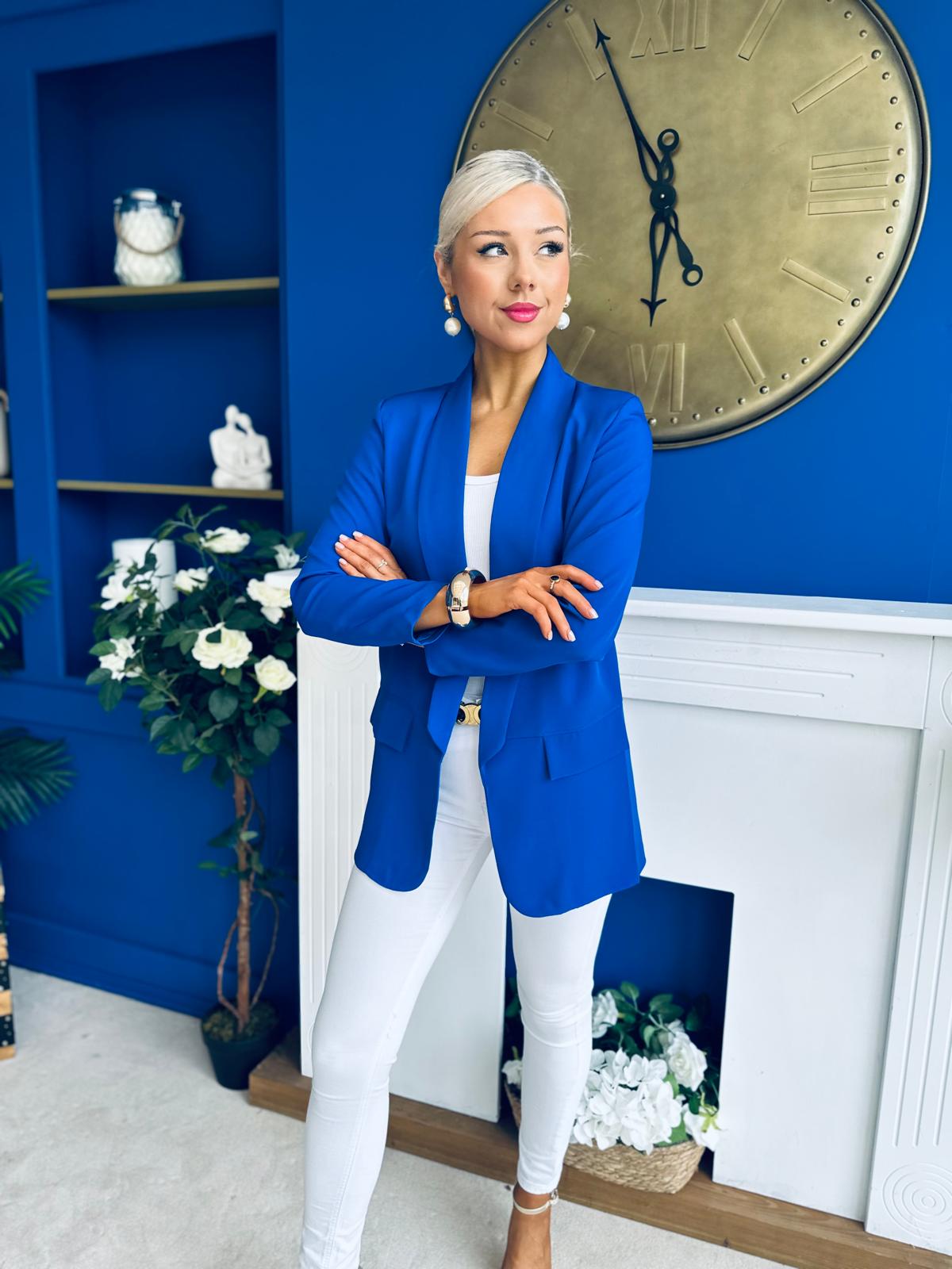 Sammy Detailed Blazer Cobalt