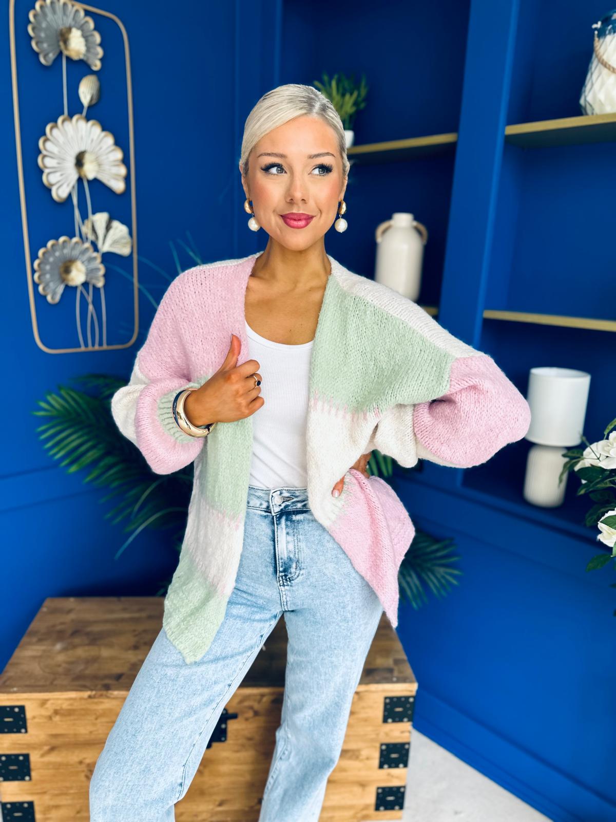 Tamara Chunky Cardi Pwr Pink Pre Order 30 Aug
