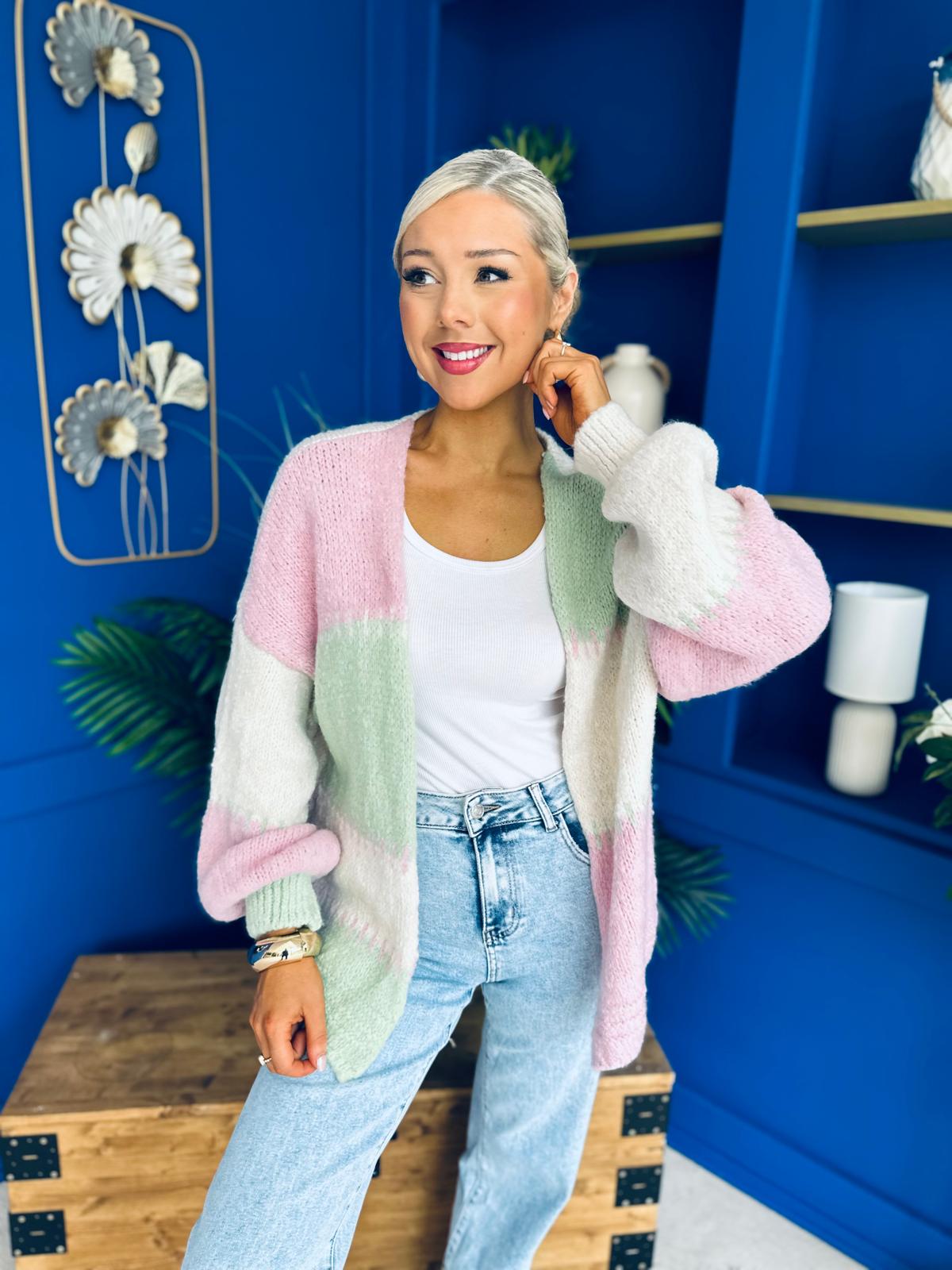 Tamara Chunky Cardi Pwr Pink Pre Order 30 Aug