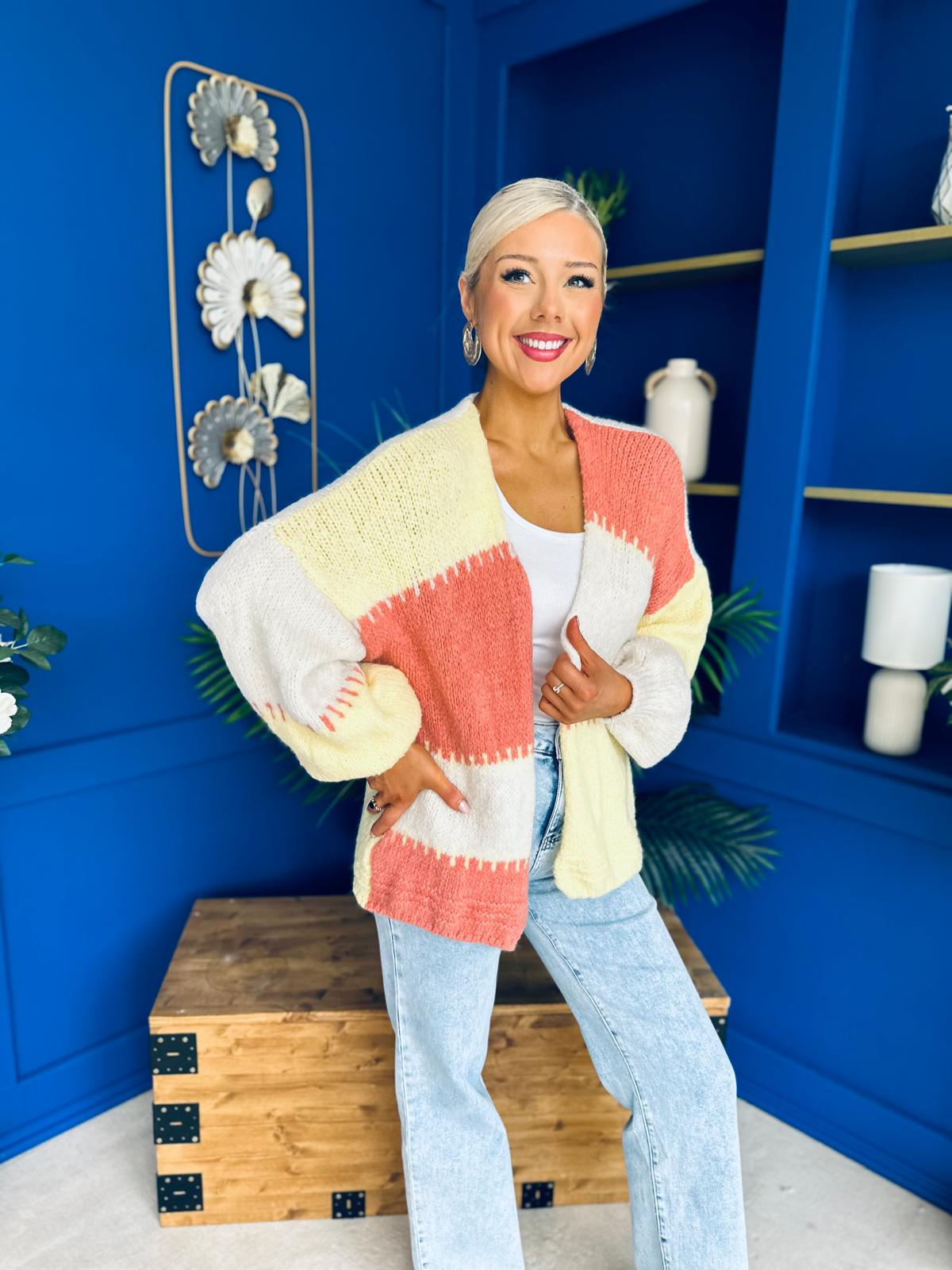 Tamara Chunky Cardi Yellow Pre Order 30 Aug