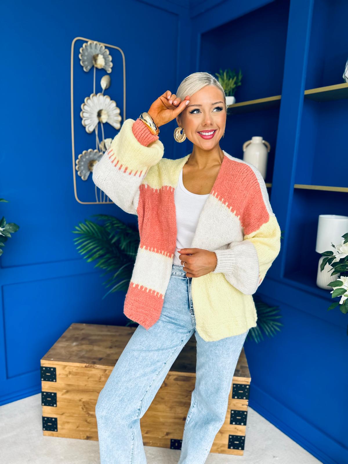 Tamara Chunky Cardi Yellow Pre Order 30 Aug