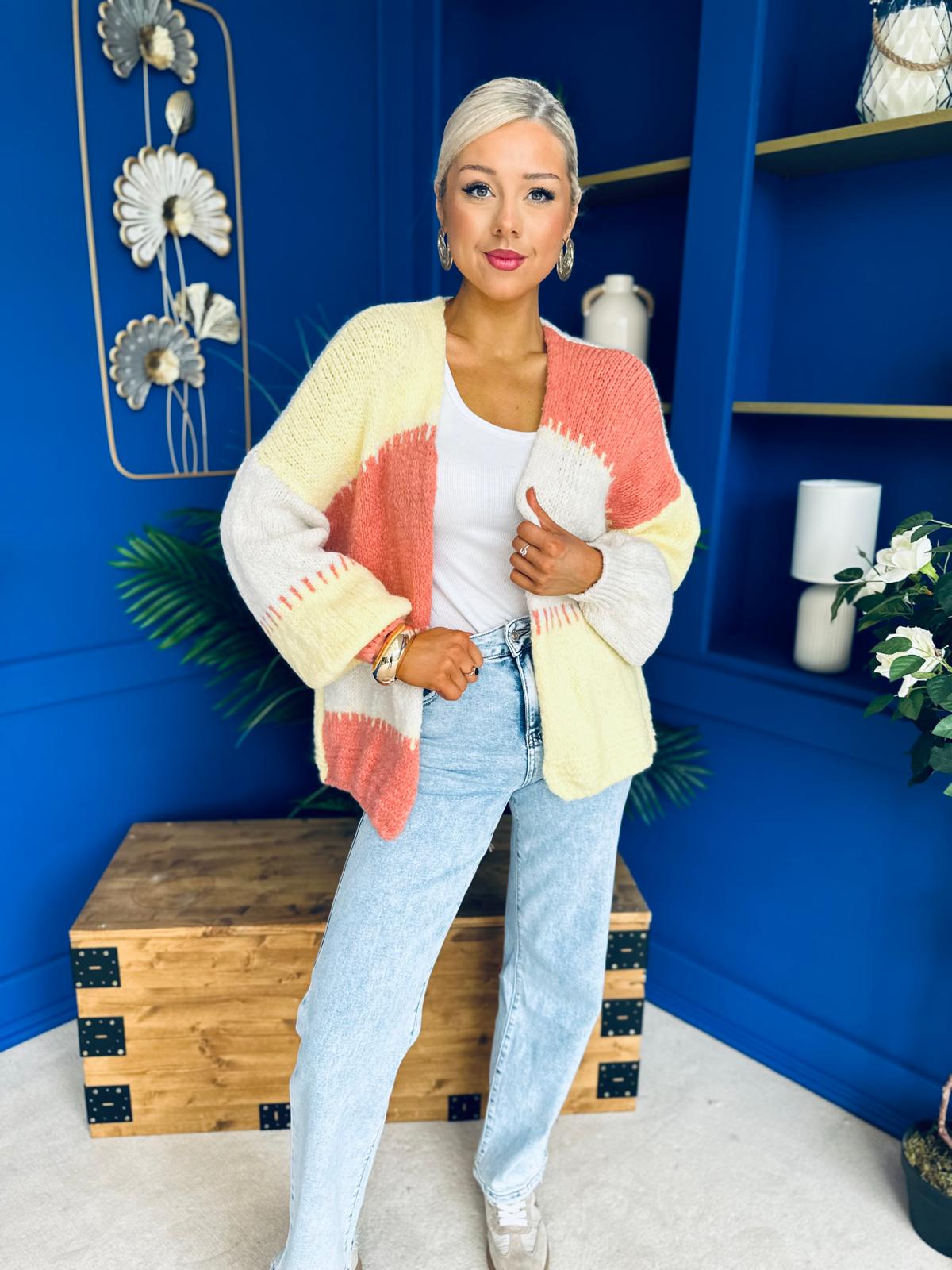 Tamara Chunky Cardi Yellow Pre Order 30 Aug