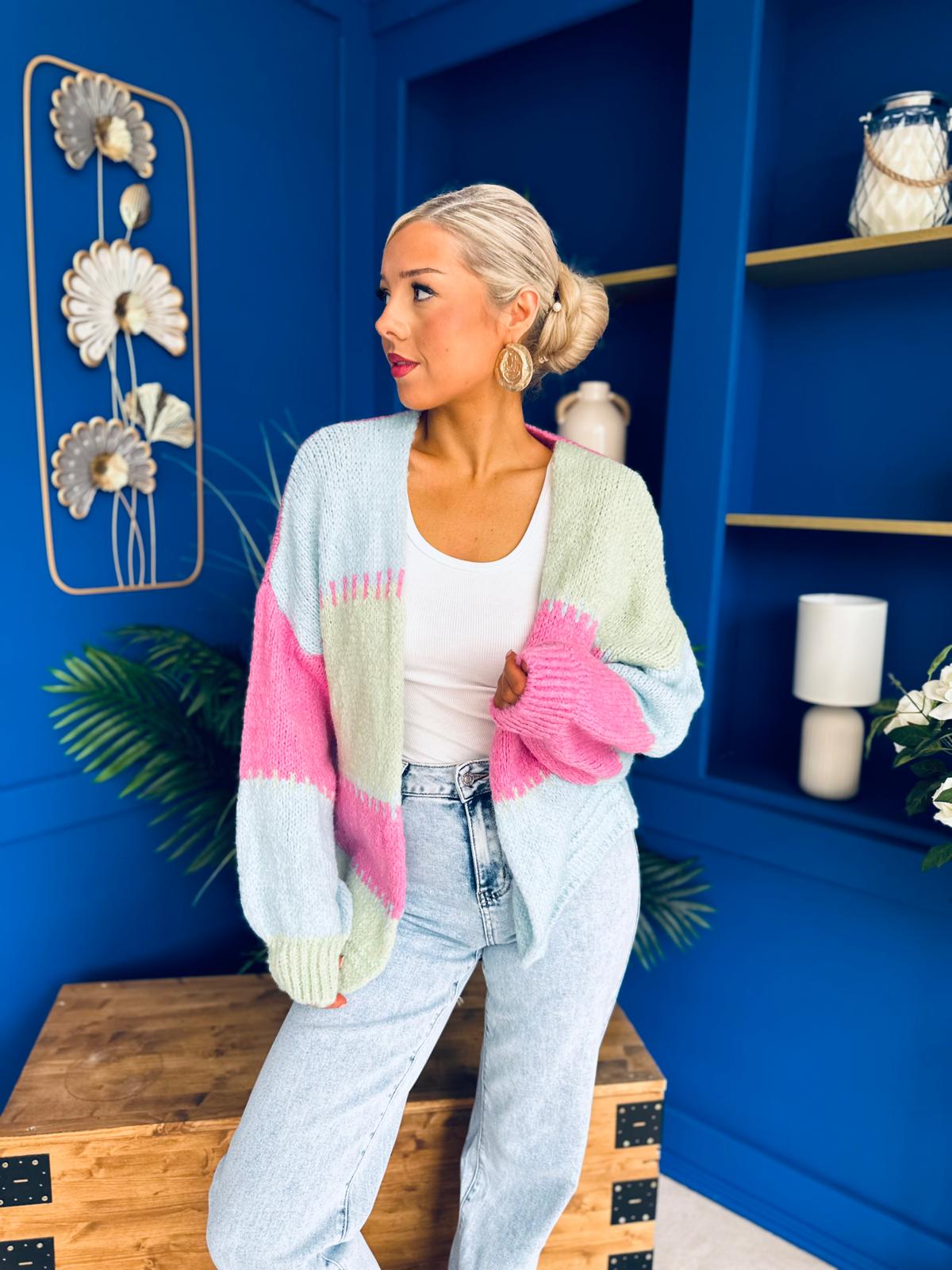 Tamara Chunky Cardi Cerise Pre Order 30 Aug