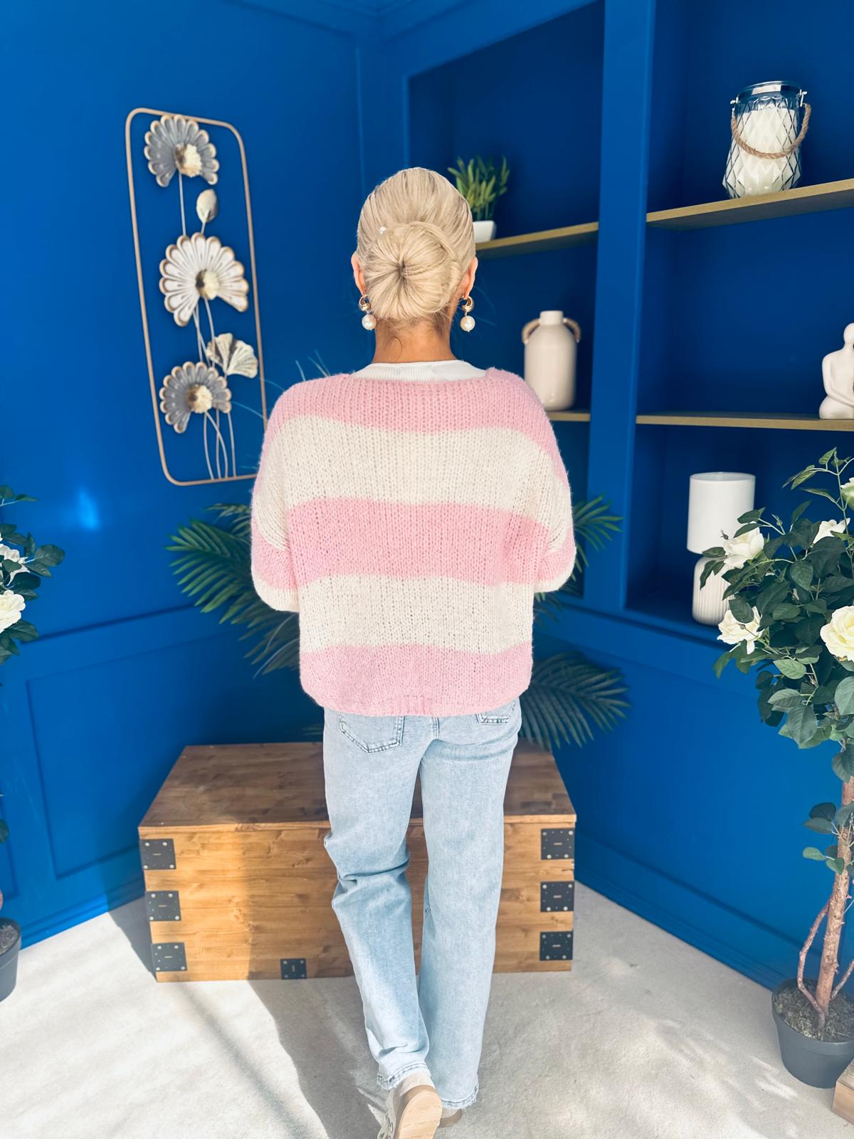 Kila Tie Detail Jumper Pink