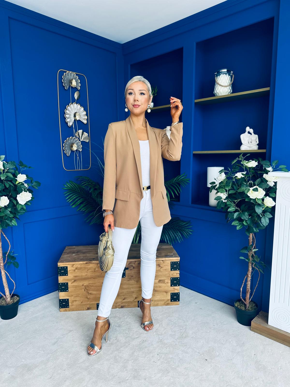 Sammy Detailed Blazer Camel