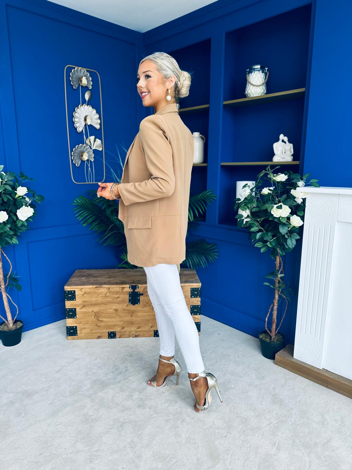 Sammy Detailed Blazer Camel