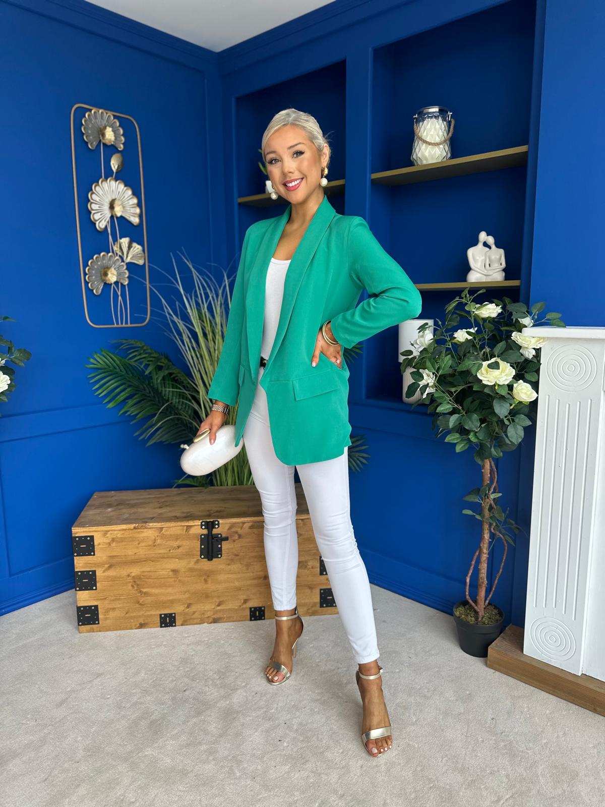 Sammy Detailed Blazer Green