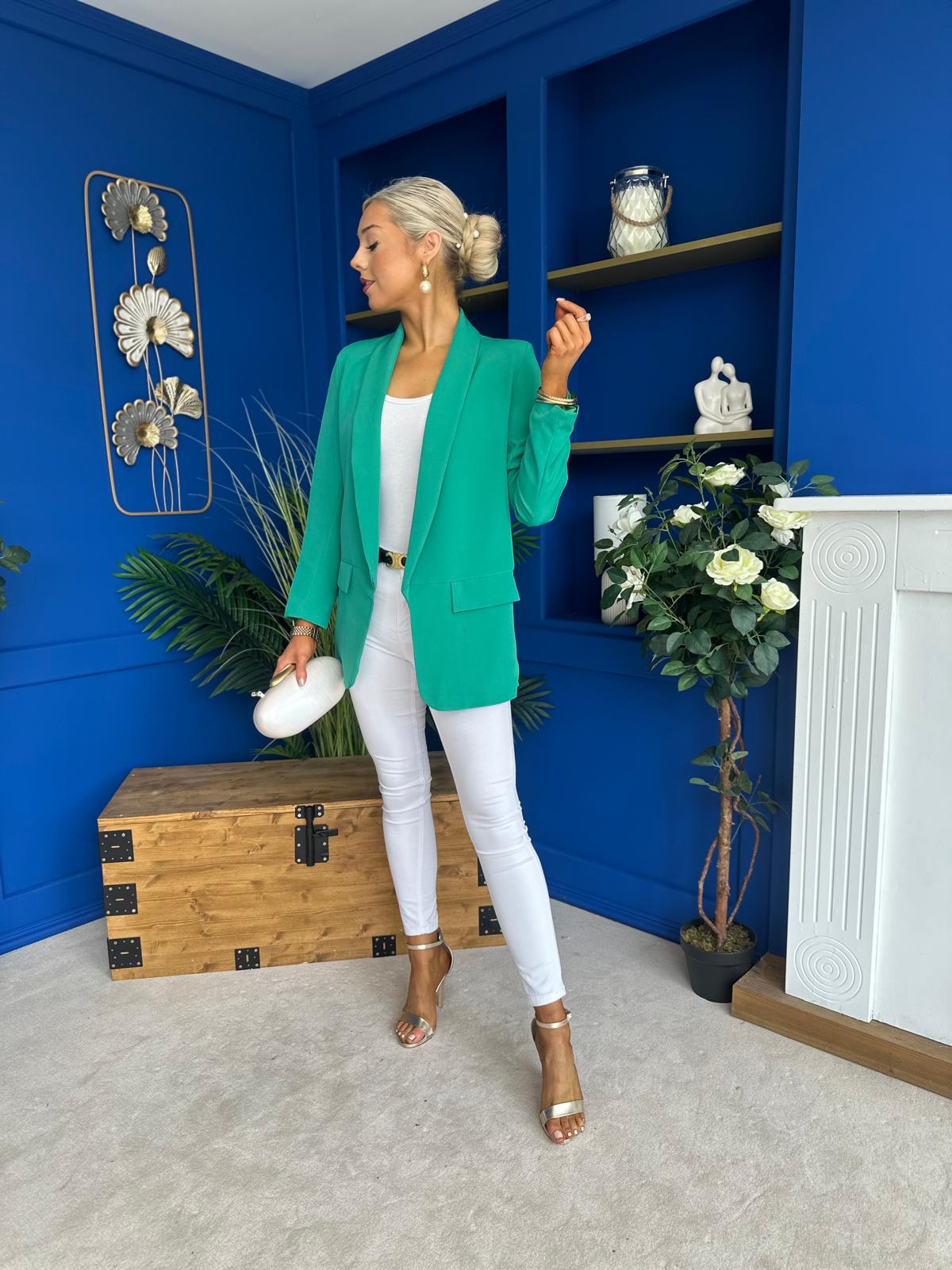 Sammy Detailed Blazer Green