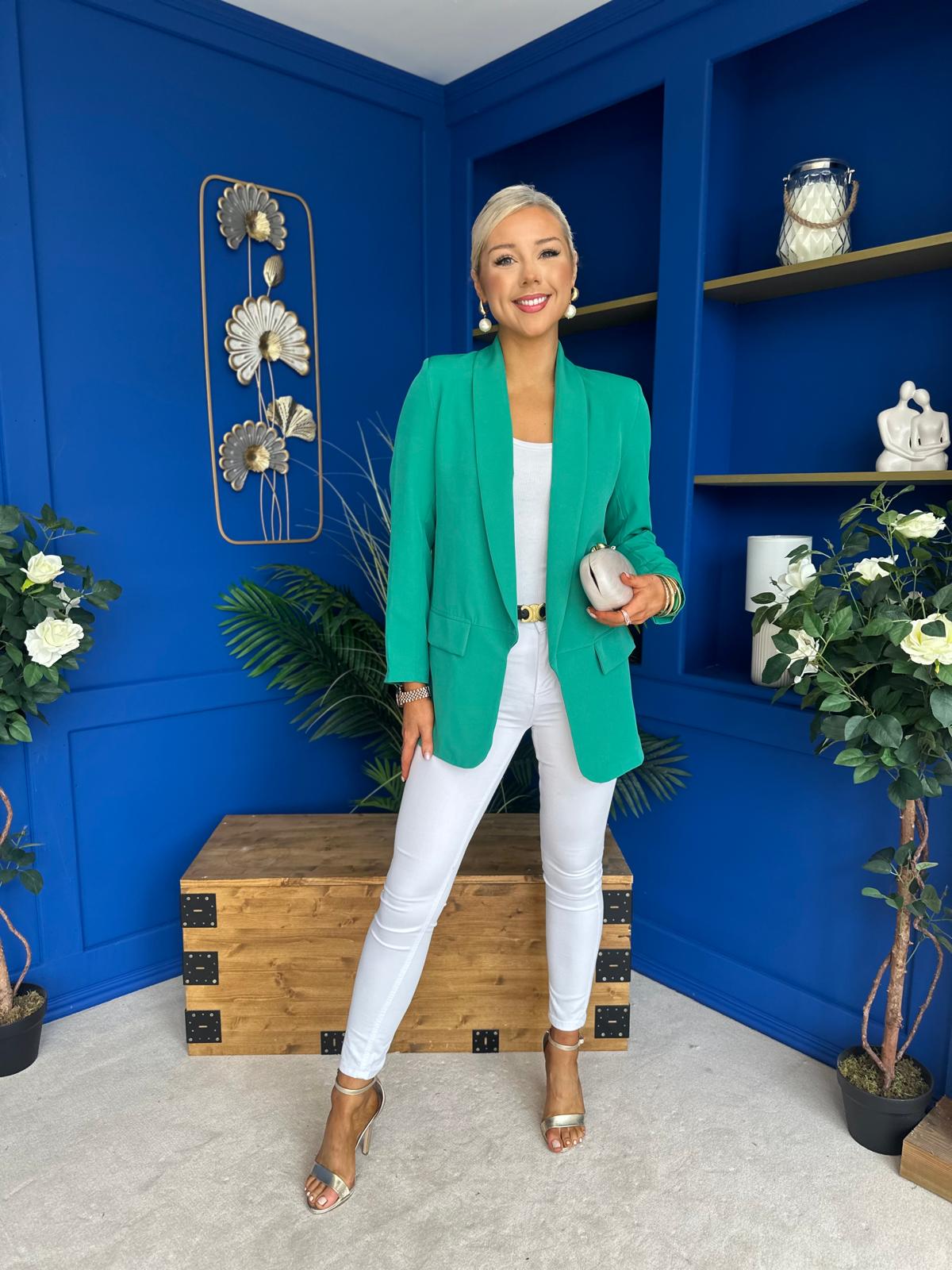 Sammy Detailed Blazer Green