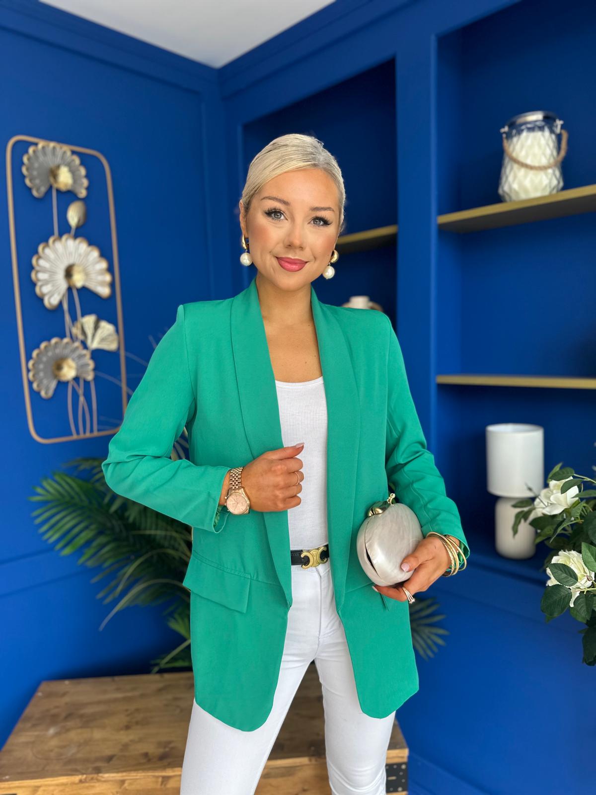 Sammy Detailed Blazer Green