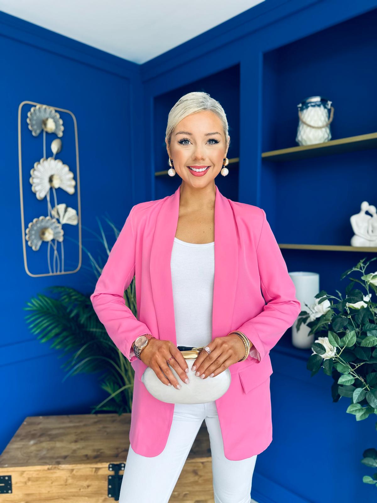 Sammy Detailed Blazer Pink