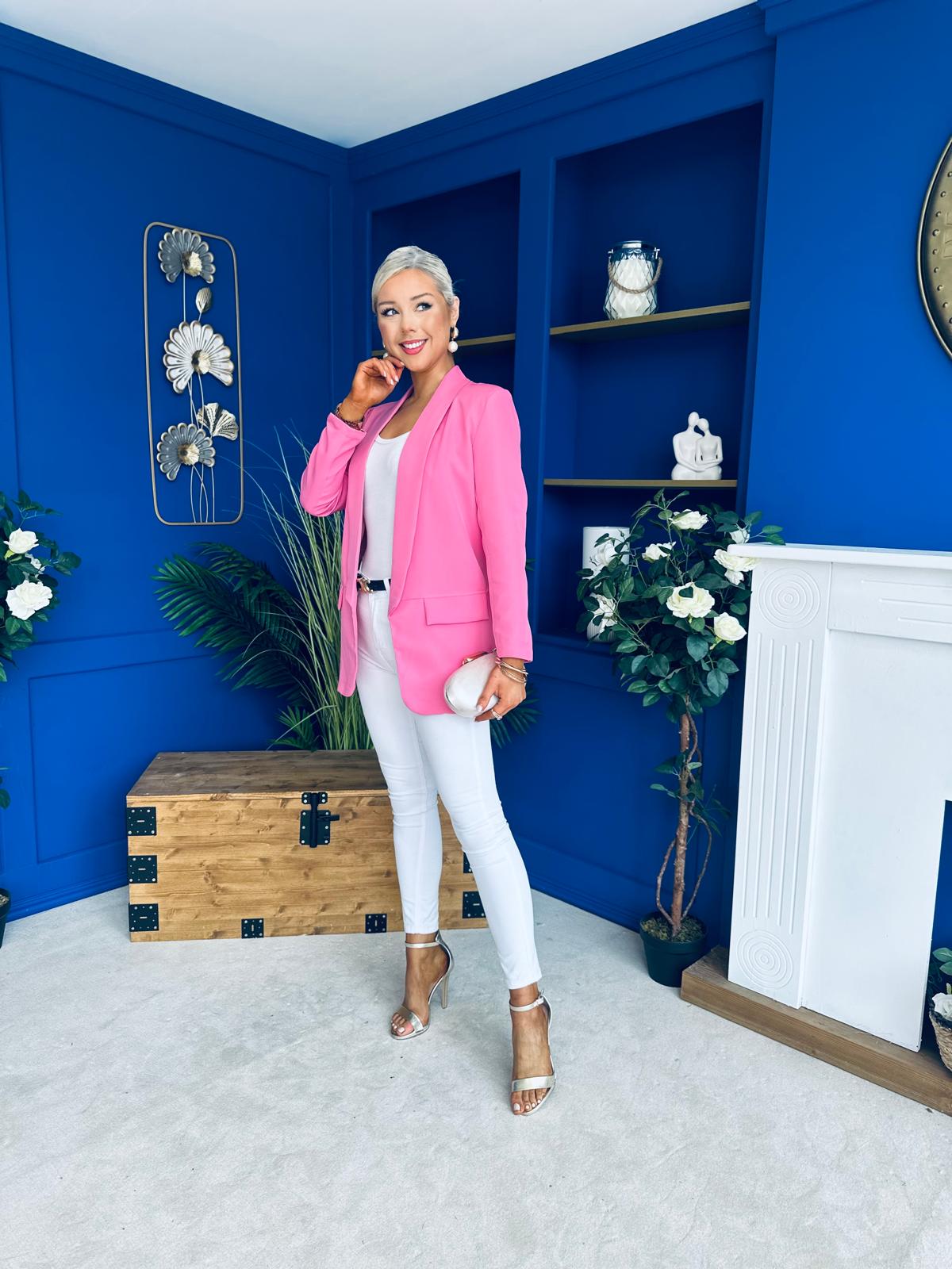 Sammy Detailed Blazer Pink