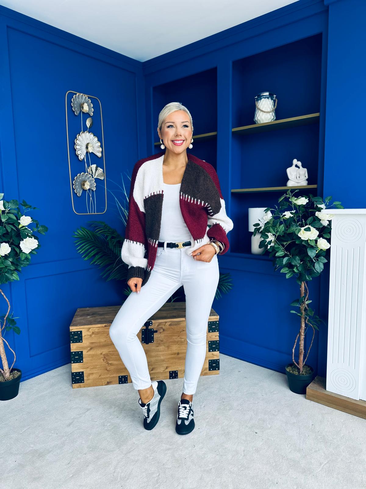 Tamara Chunky Cardi Wine Pre Order 30 Aug