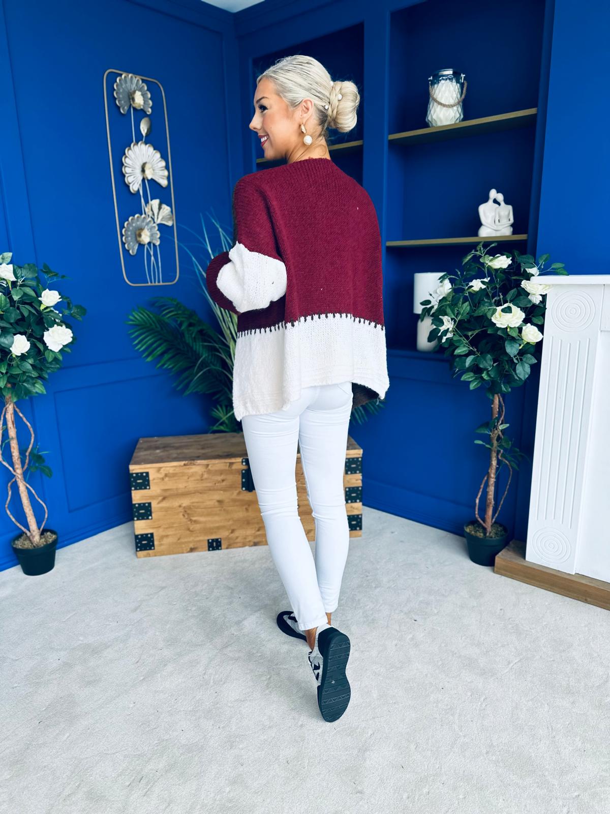Tamara Chunky Cardi Wine Pre Order 30 Aug
