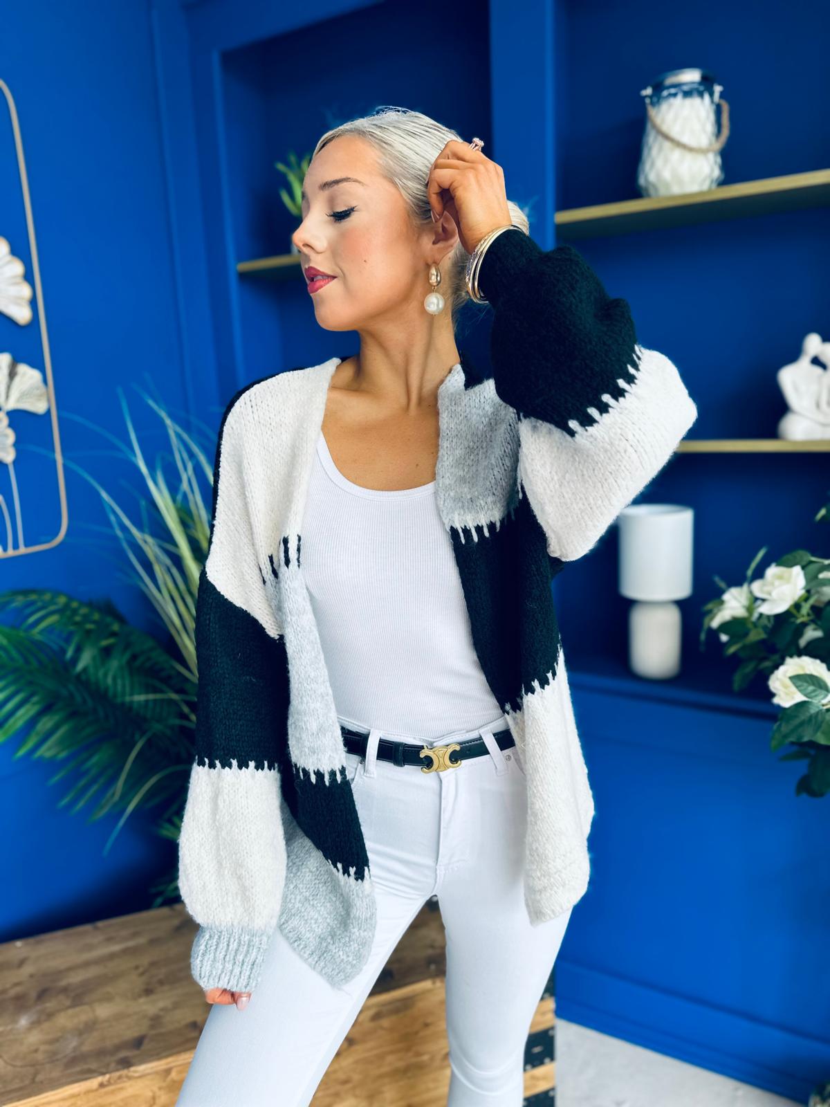 Tamara Chunky Cardi Black Pre Order 30 Aug