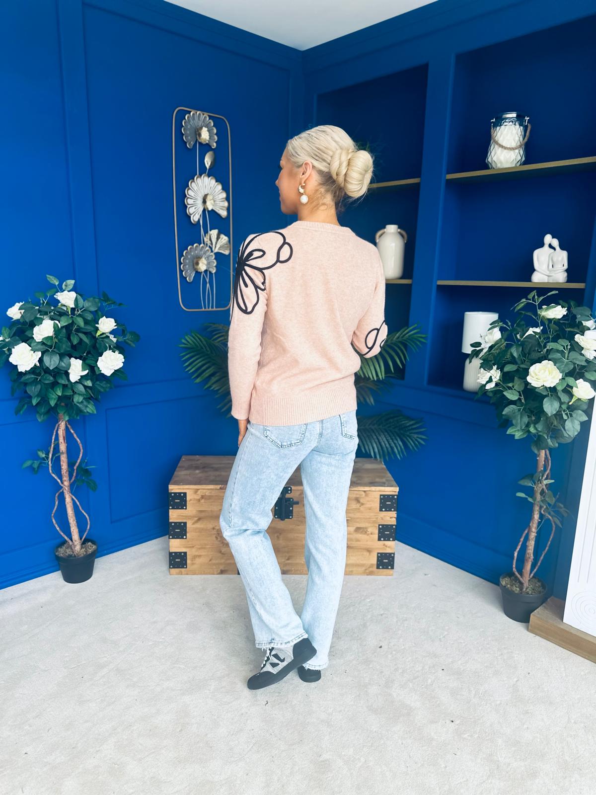 Jan Detailed Knit Jumper Blush