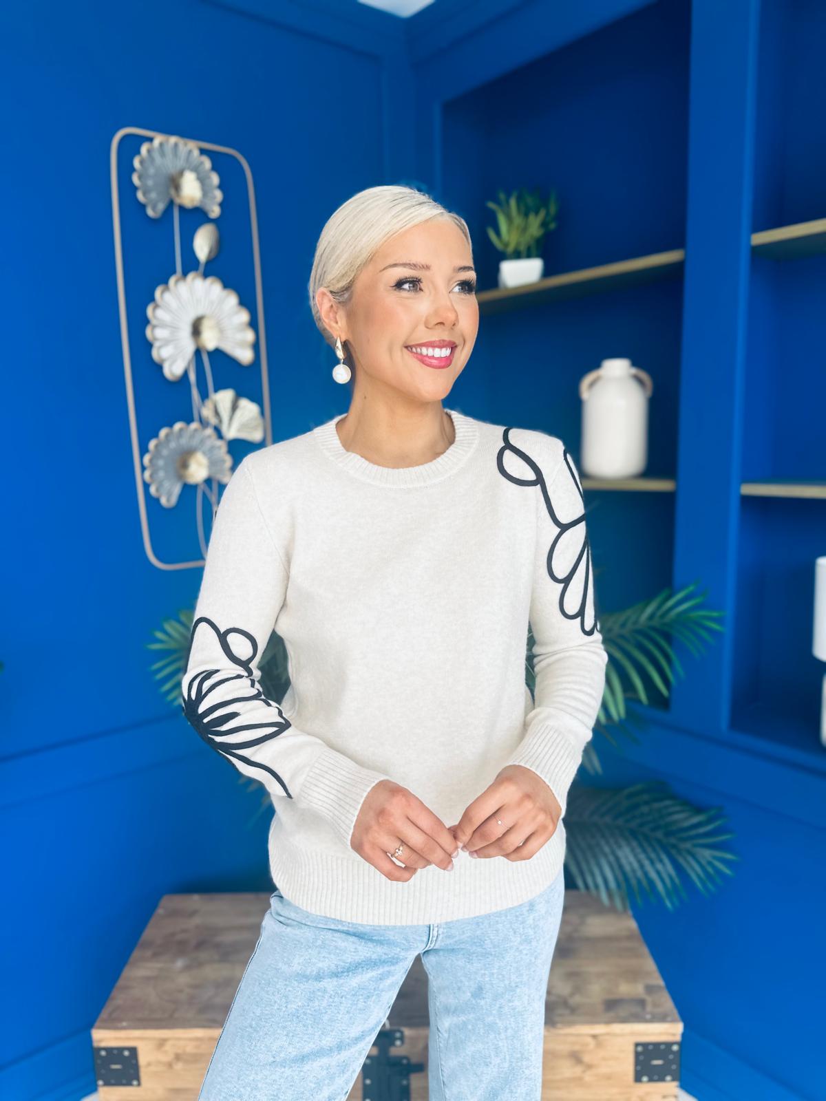 Jan Detailed Knit Jumper Cream