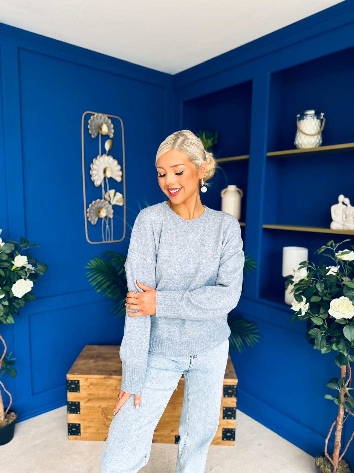 Paula Soft Knit Jumper Blue