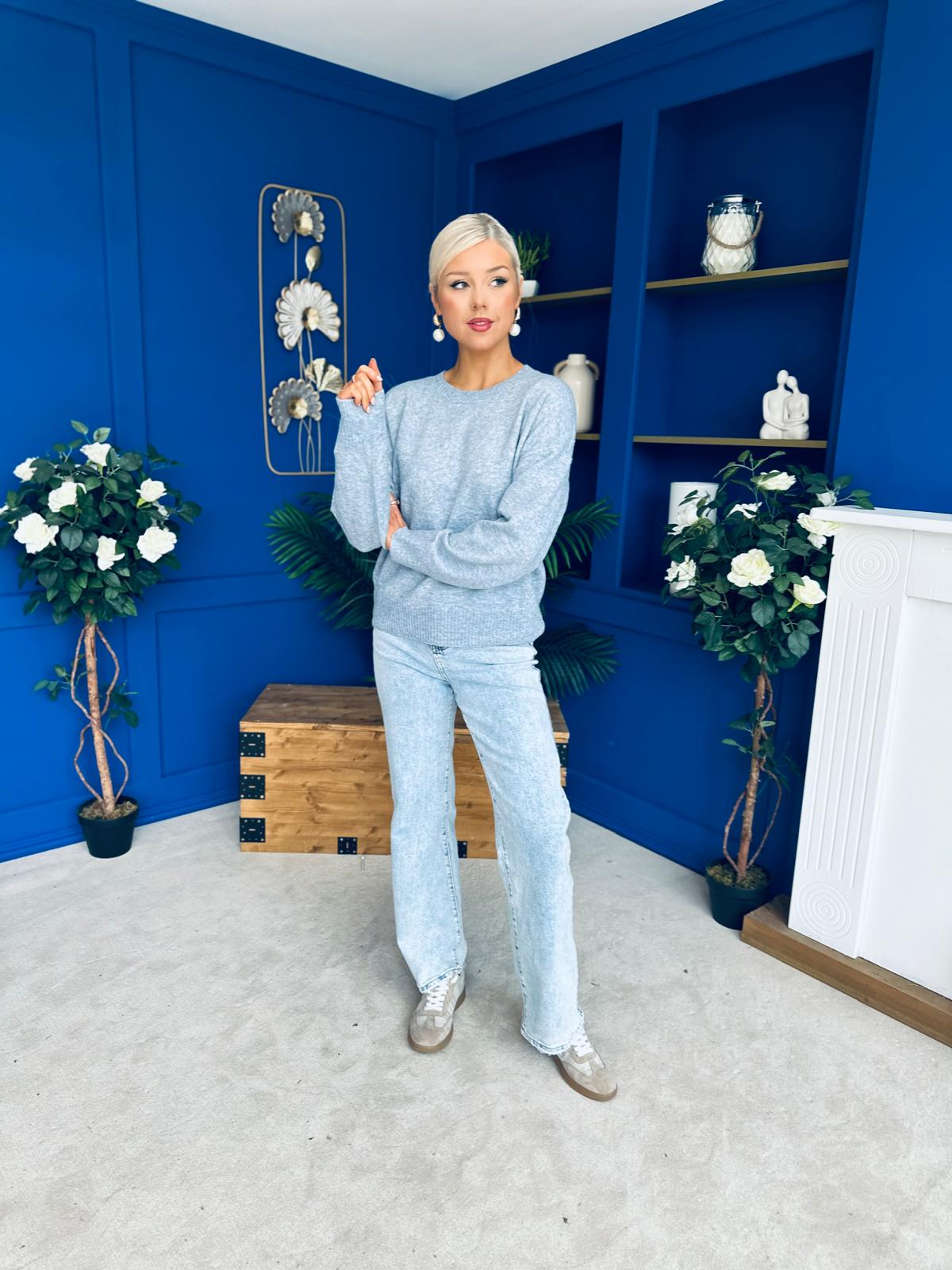 Paula Soft Knit Jumper Blue