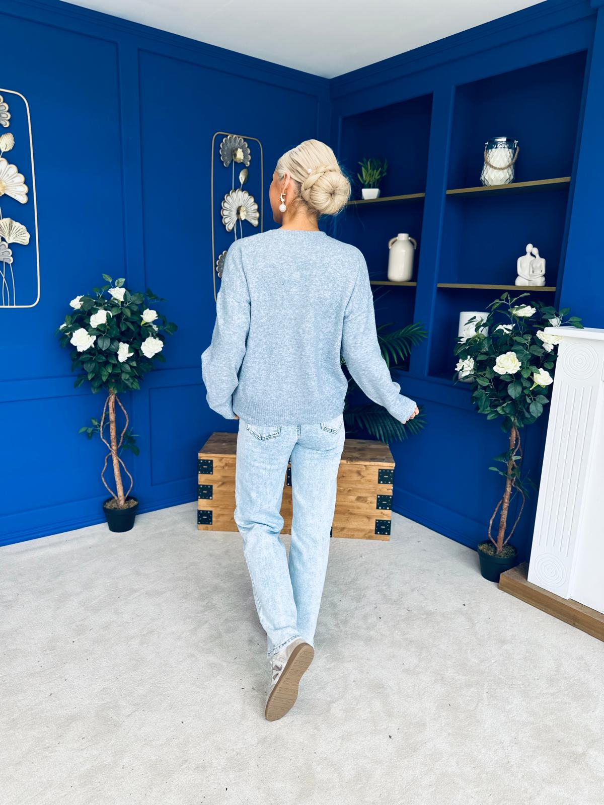Paula Soft Knit Jumper Blue