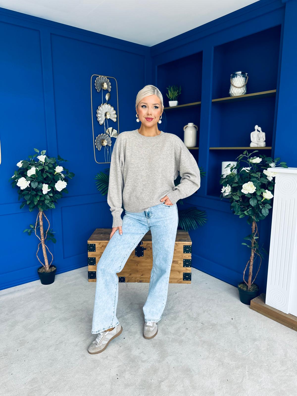 Paula Soft Knit Jumper Taupe