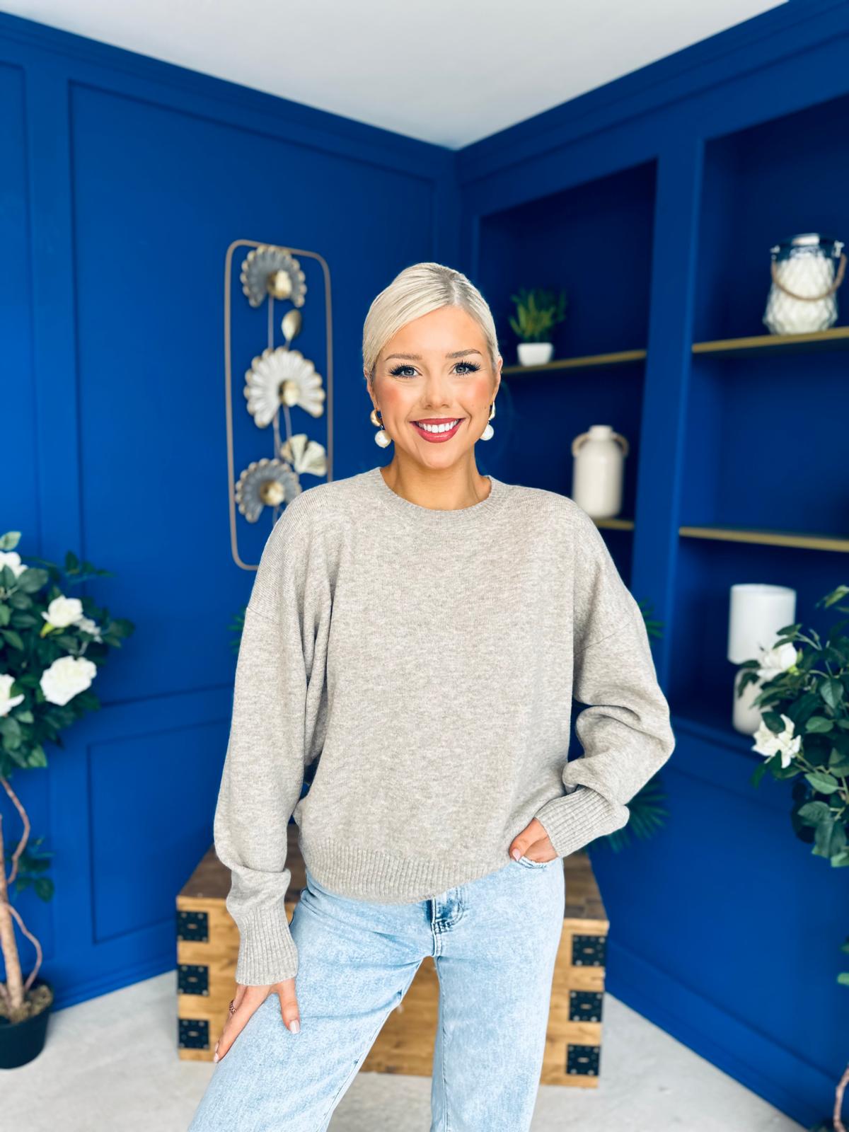 Paula Soft Knit Jumper Taupe