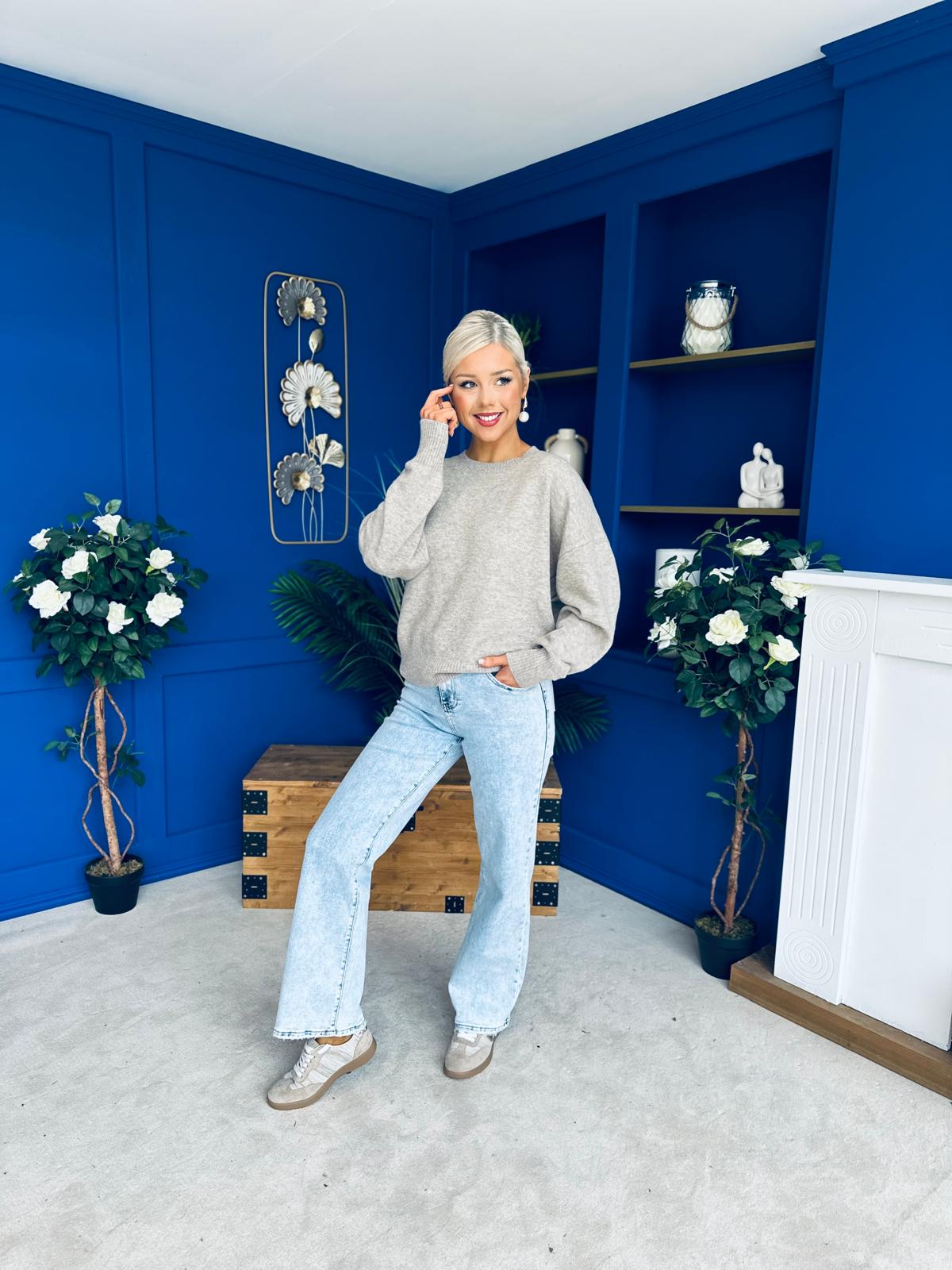 Paula Soft Knit Jumper Taupe
