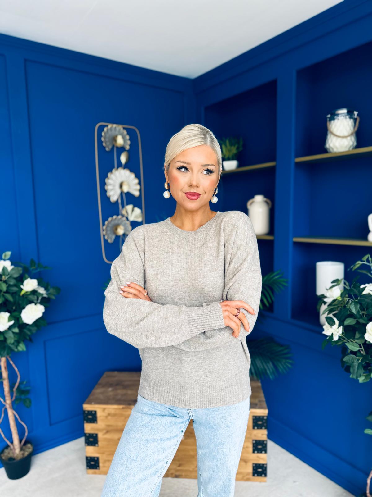 Paula Soft Knit Jumper Taupe