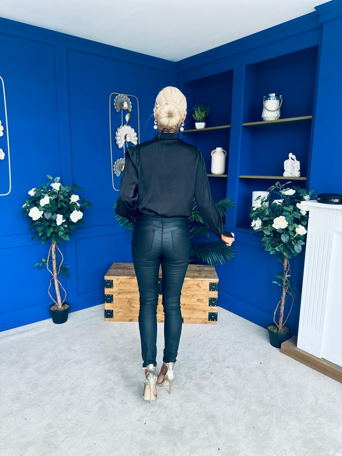 Shea Detailed Blouse Black