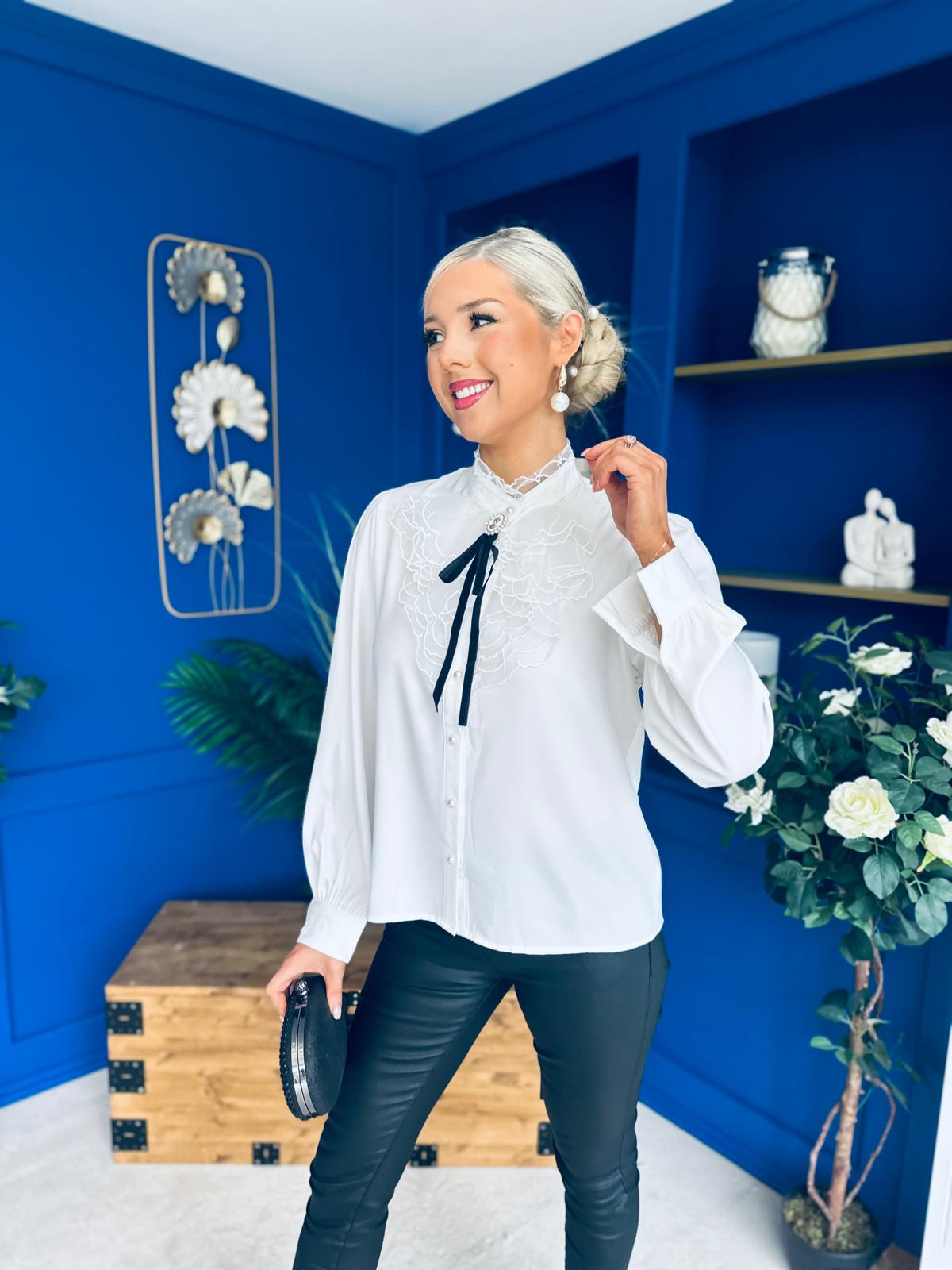 Shea Detailed Blouse White