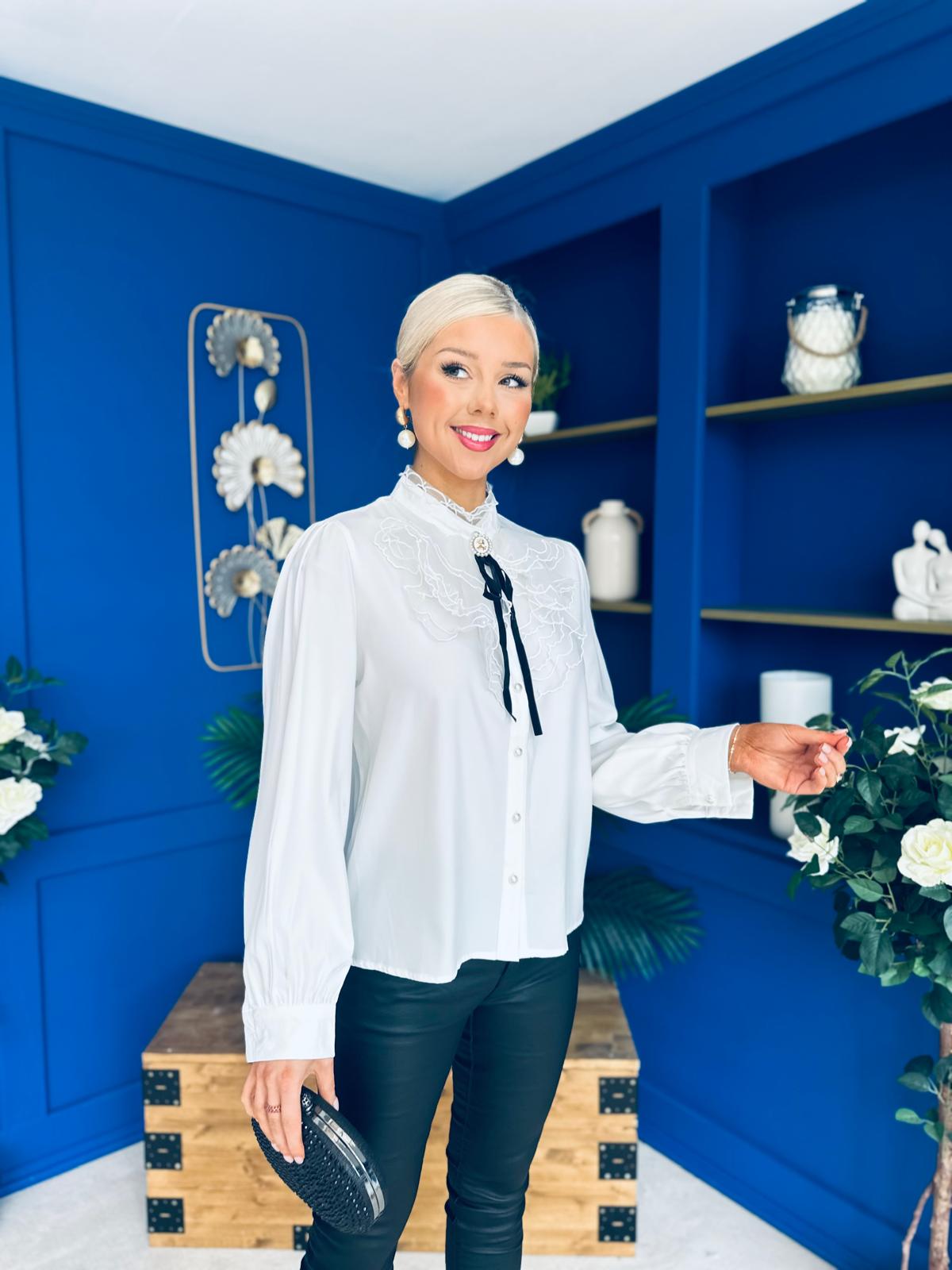 Shea Detailed Blouse White