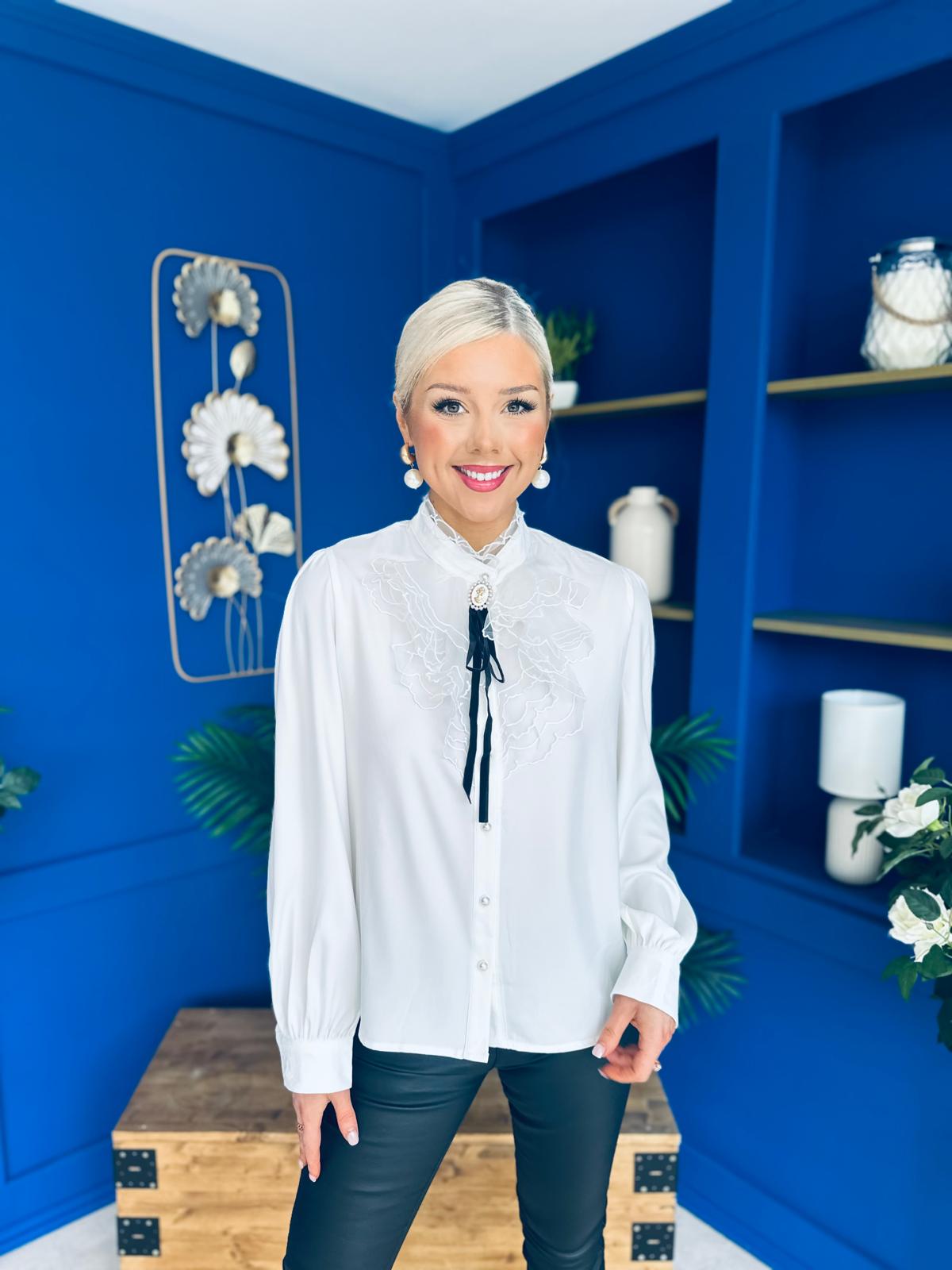 Shea Detailed Blouse White