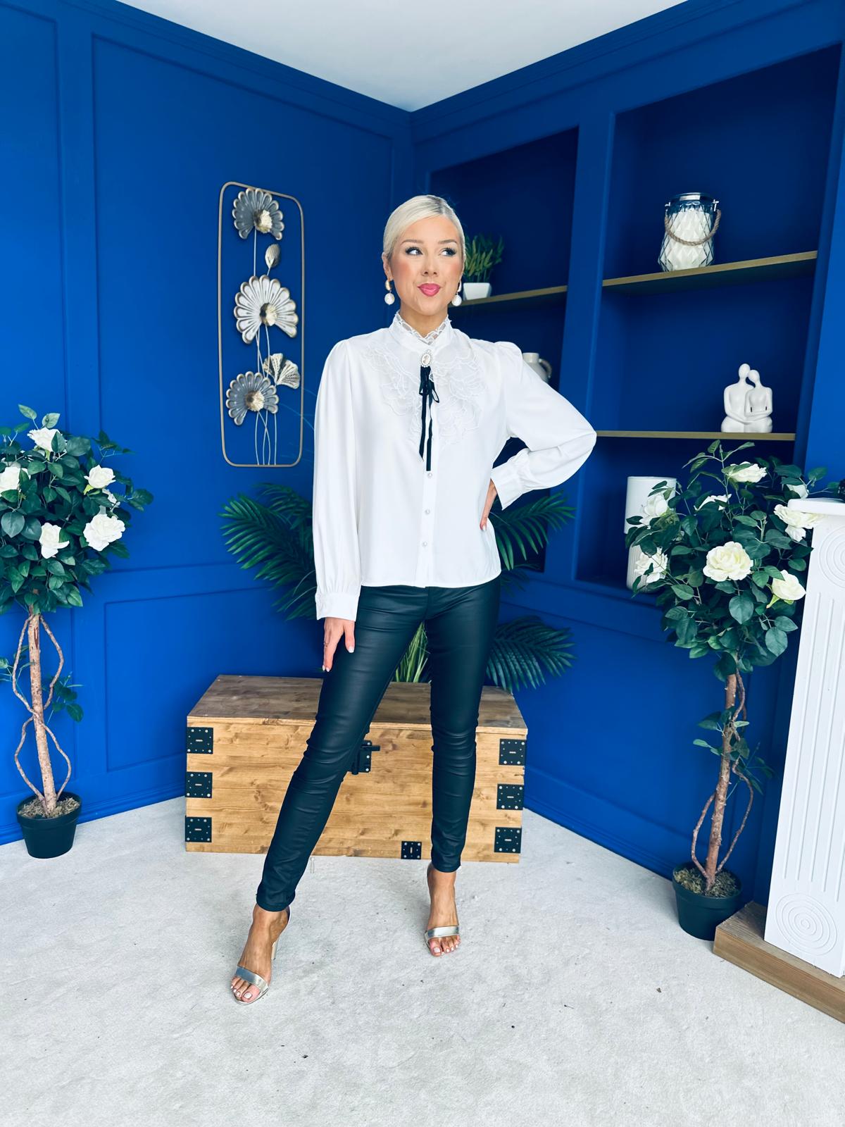Shea Detailed Blouse White